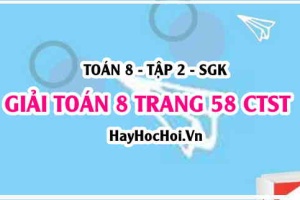 Giải Toán 8 trang 58 tập 2 Chân trời sáng tạo